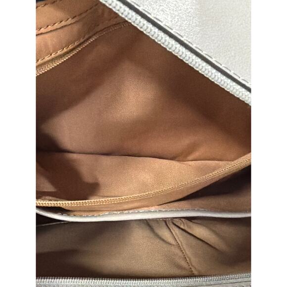 Tory Burch Parker Large Leather Tote Dust Storm Quiet Luxury Work Bag - Picture 8 of 9